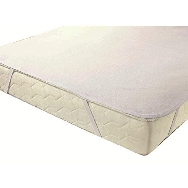 HEIMTEXTIL – Coprimaterasso per incontinenza, con 4 elastici, in jersey bianco, 120 x 200 cm