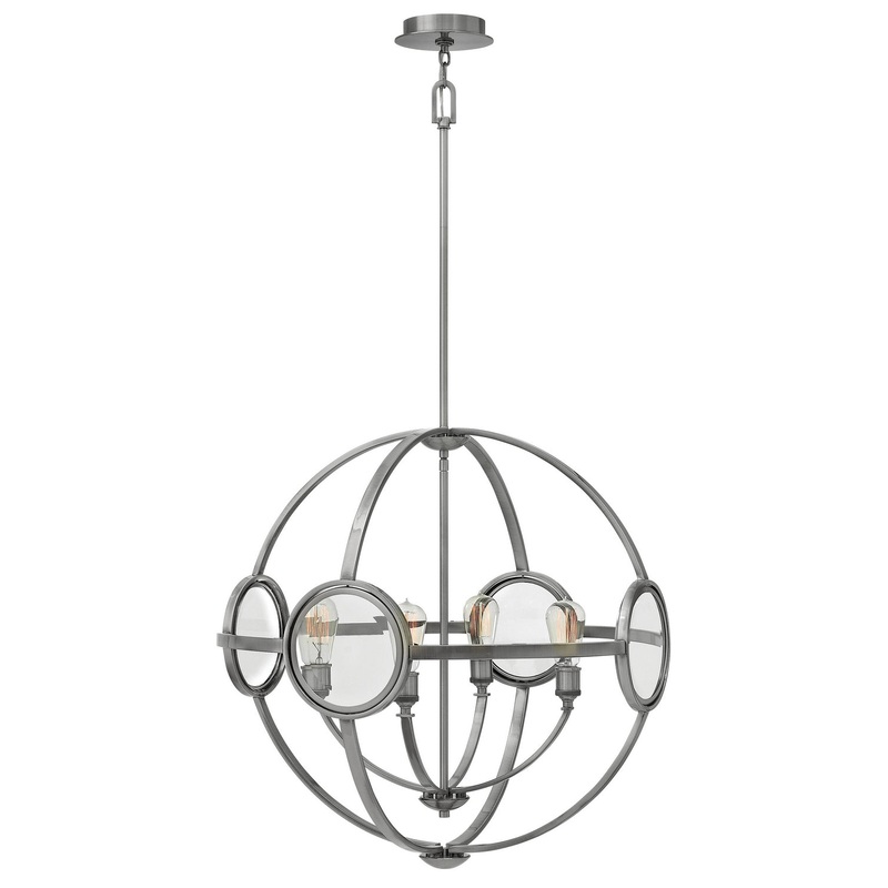 LED Chandelier from the Fulham Collection in Polished Antique Nickel Finish by Hinkley