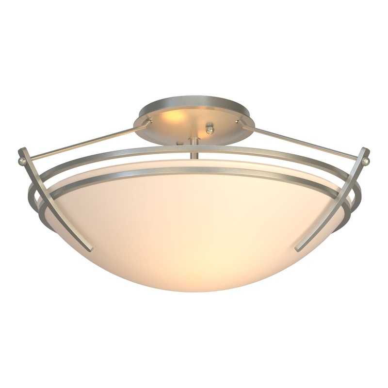 Presidio Tryne Small Semi-Flush Vintage Platinum Opal Glass (GG)