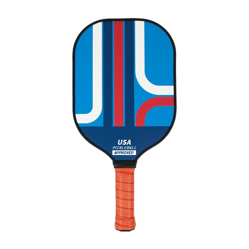 Style 4 Colorful Geometric Patterns Fiberglass Pickleball Paddle – Lightweight 220g with Anti-Slip TPU Grip for Outdoor Sports