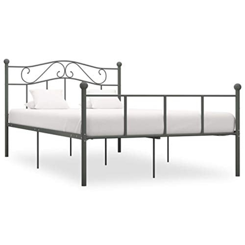 Tidyard Struttura Letto Singolo Matrimoniale in Metallo con Doghe 100/120/140×200 cm,Giroletto Singolo Matrimoniale in Mettallo,Letto con Doghe,Letto in Metallo,Letto Una Piazza e Mezza