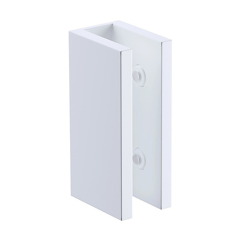 70cm Frameless Glass Bath Screen with Brackets – White