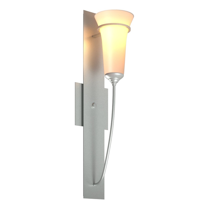 Banded Wall Torch Sconce Vintage Platinum