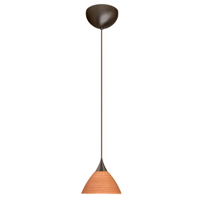 Besa 1XC-1743CH-BR Domi One Light Pendant Bronze