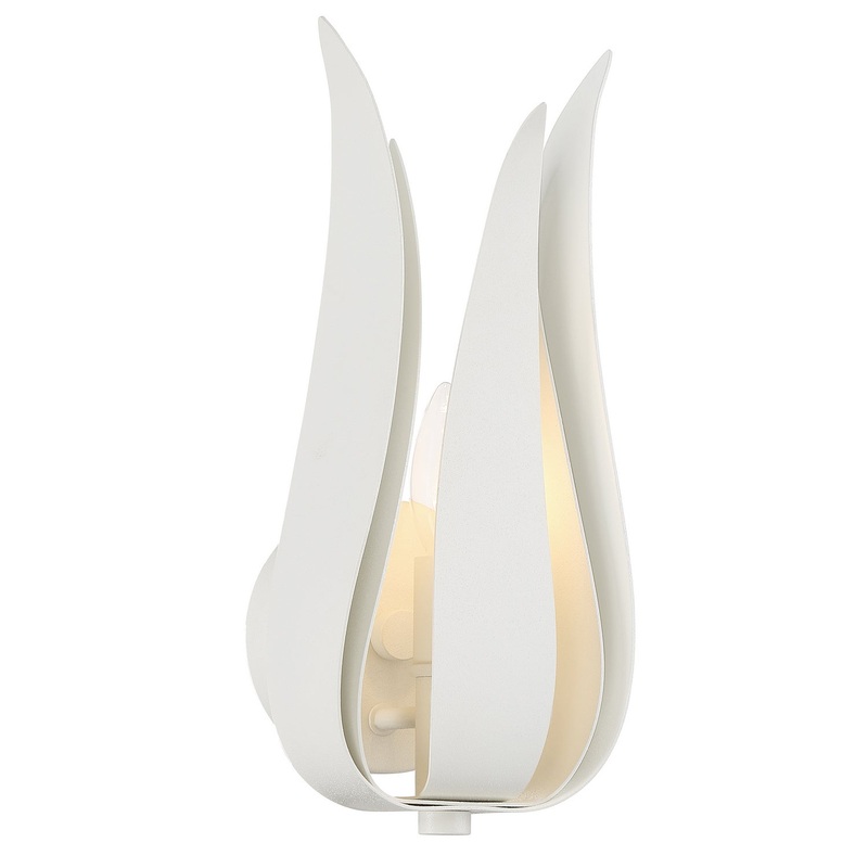 Crystorama 511-MT Broche One Light Wall Sconce Matte White