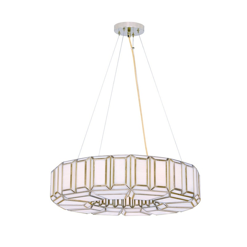 Eight Light Chandelier from the Belmont Collection in Brass Finish by Eurofase