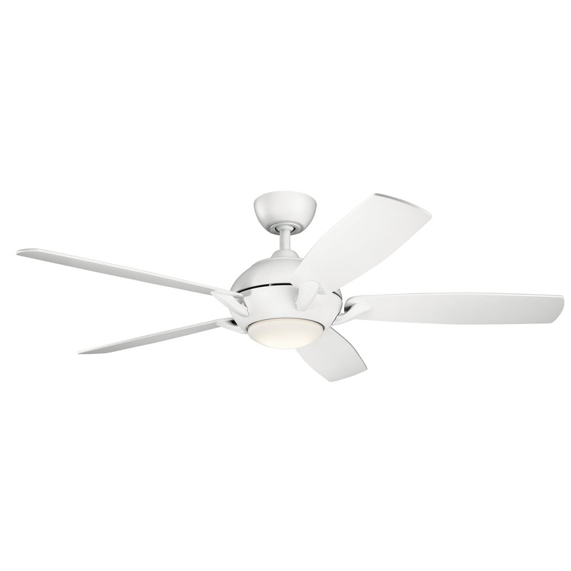 Kichler 330001MWH 54″ Ceiling Fan, Matte White