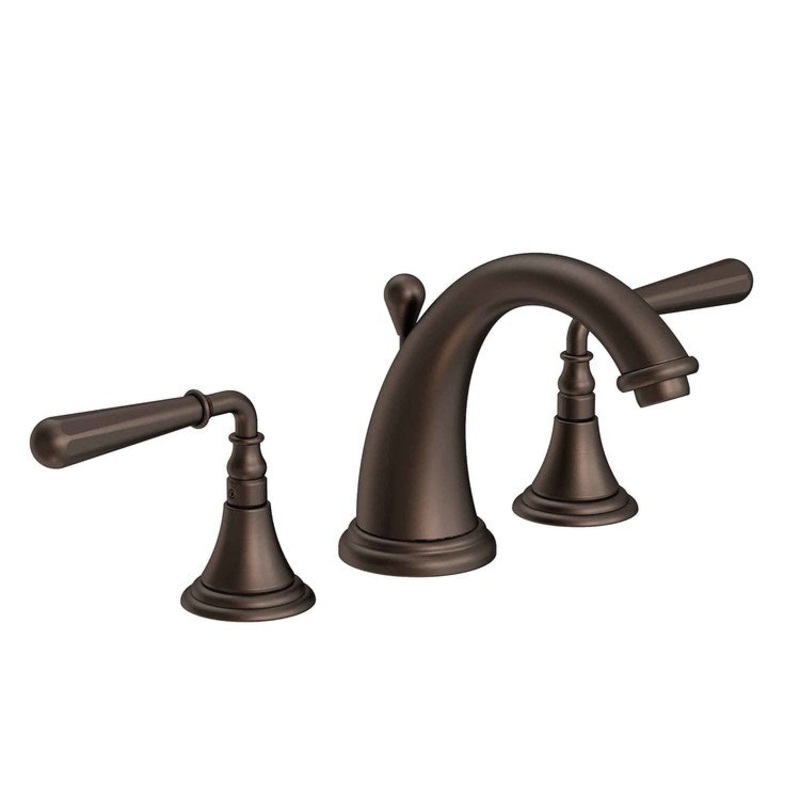 Lavatory Faucet Bevelle Widespread 8 to 20 Inch Spread 2 Lever ADA English Bronze 1.2 Gallons per Minute Brass Spout Height 4-1/8 Inch
