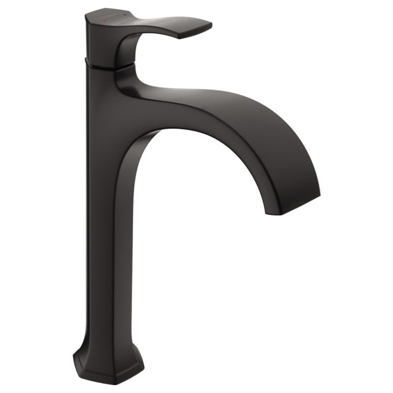 Lavatory Faucet Locarno Less Drain Assembly 1 Lever ADA Matte Black 1.2 Gallons per Minute
