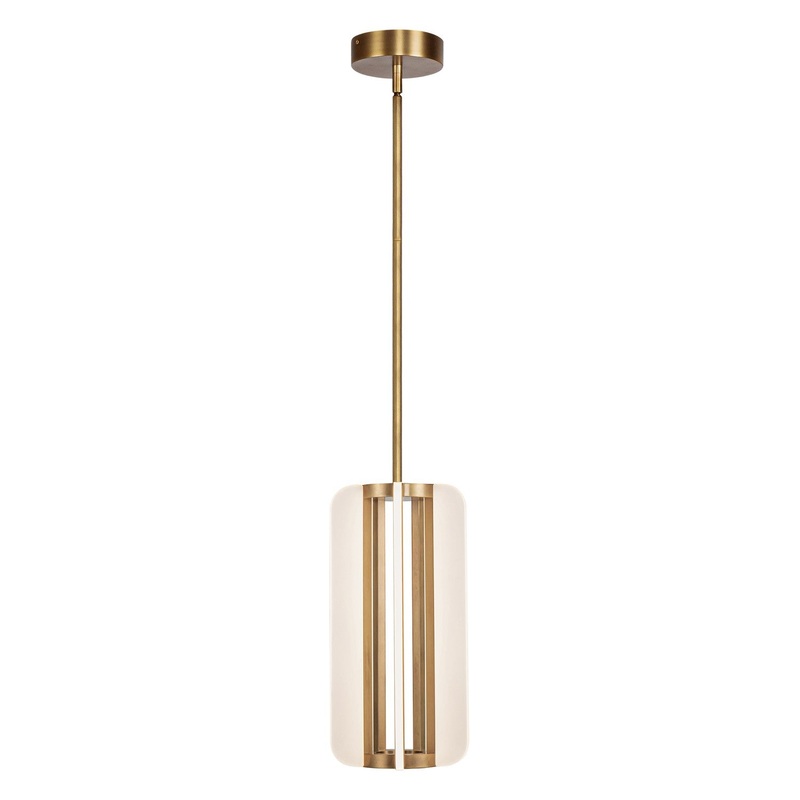 LED Pendant from the Anders Collection in Vintage Brass Finish by Alora