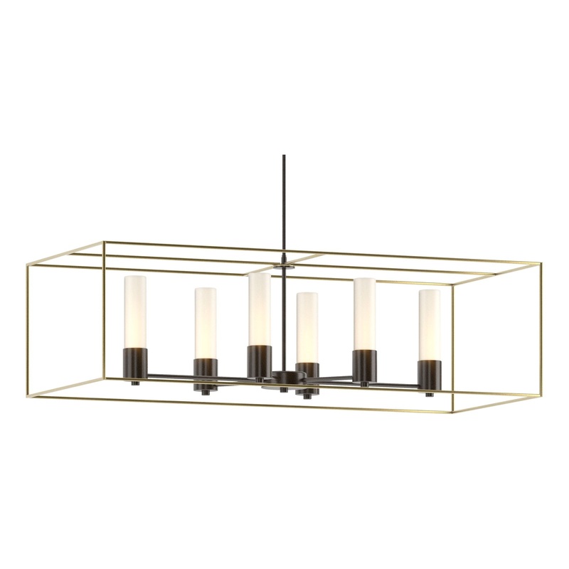 Portico Pendant Oil Rubbed Bronze Modern Brass Opal Glass (GG)