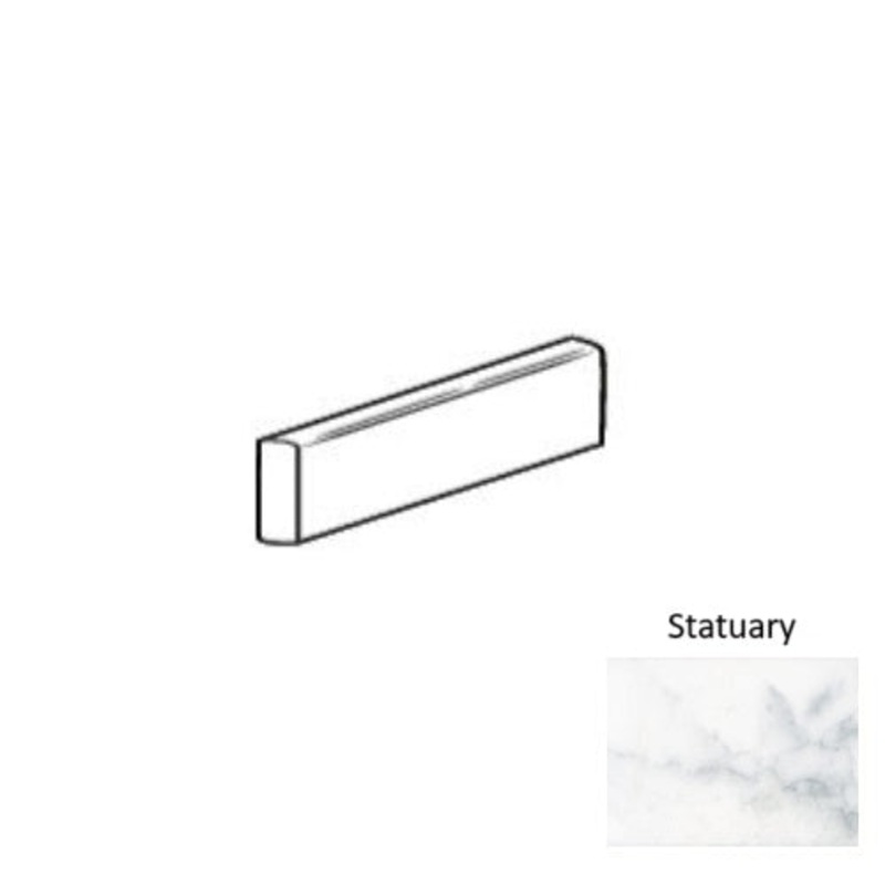 Roca Tile Usa Inc Elegant Ideas 3X9.5 Bullnose Statuary White Glossy / Bright Ceramic Wall Tile – Uwstb101-S439