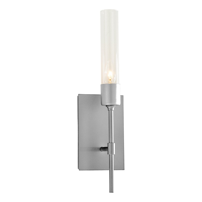 Vela Sconce Sterling Clear Glass (ZM)