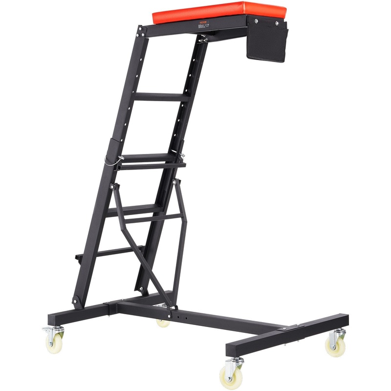 VEVOR Top Automotive Creeper, Engine Creeper with Adjustable Height 45.7″ to 66.3″,181.44KGS Capacity High Creeper, 4 Swivel Caster Wheels, Heavy Duty Foldable Creeper for Auto Repair and Maintenance