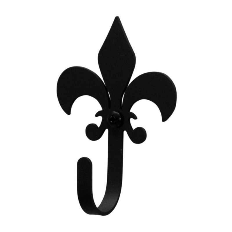 Village Wrought Iron WH-121-XS Fleur de Lis Wall Hook Extra Small