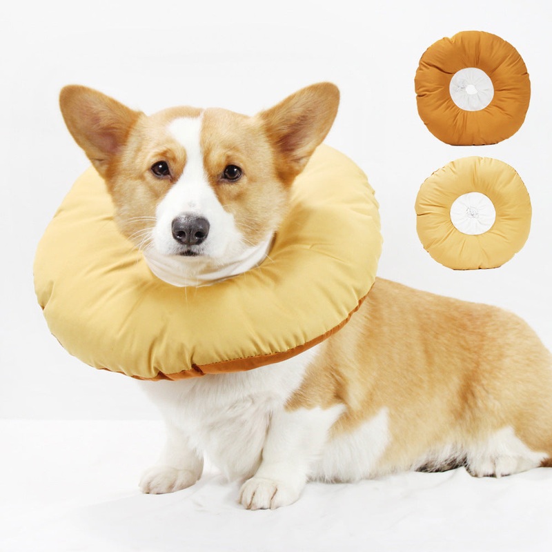 Yellow Adjustable Soft Elizabethan Collar for Pets – Comfortable Recovery Aid – L