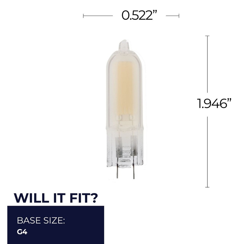 1.80Watt T5 Frost, 140  Lumens, G4 base, 12 Volt Light Bulb by Bulbrite