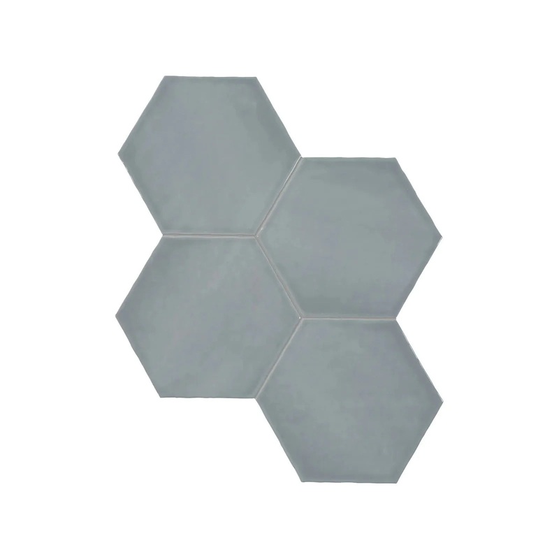 6″ Hex Teramoda Sterling Glossy Hexagon