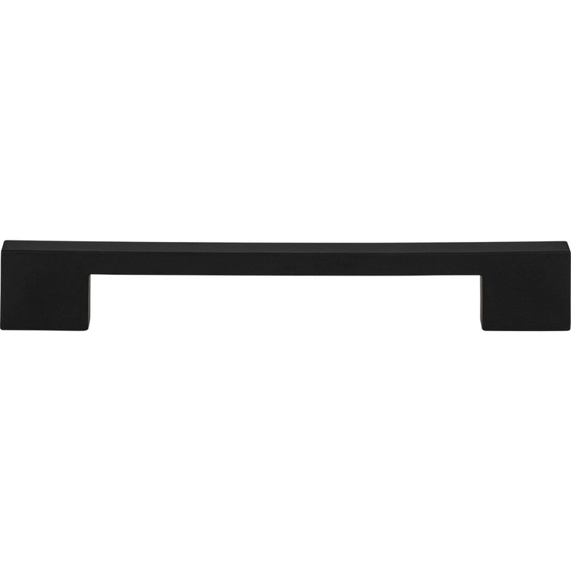 Atlas Homewares Thin Square Pull 7 9/16 Inch (c-c) Matte Black
