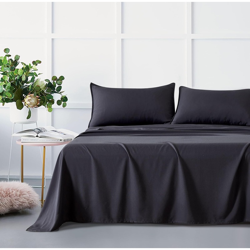 Bamboo Microfibre Sheet Set – Charcoal – Queen