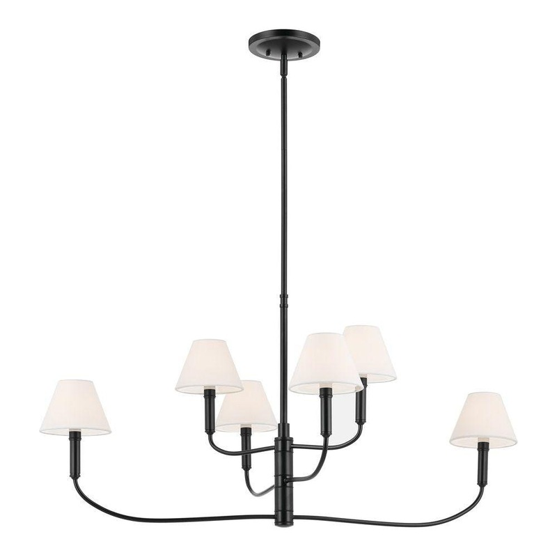 Eadie 41″ 6-Light Chandelier Black
