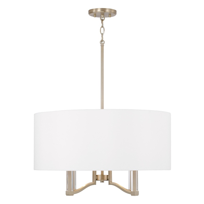 Four Light Pendant from the Ingrid Collection in Matte Brass Finish by Capital Lighting