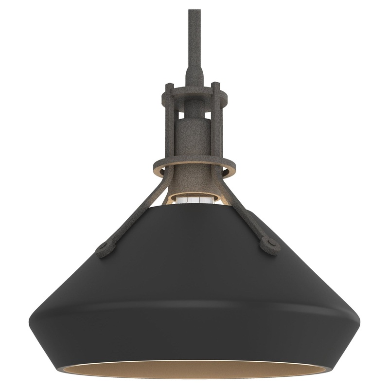 Henry Pendant with Chamfer Natural Iron Black