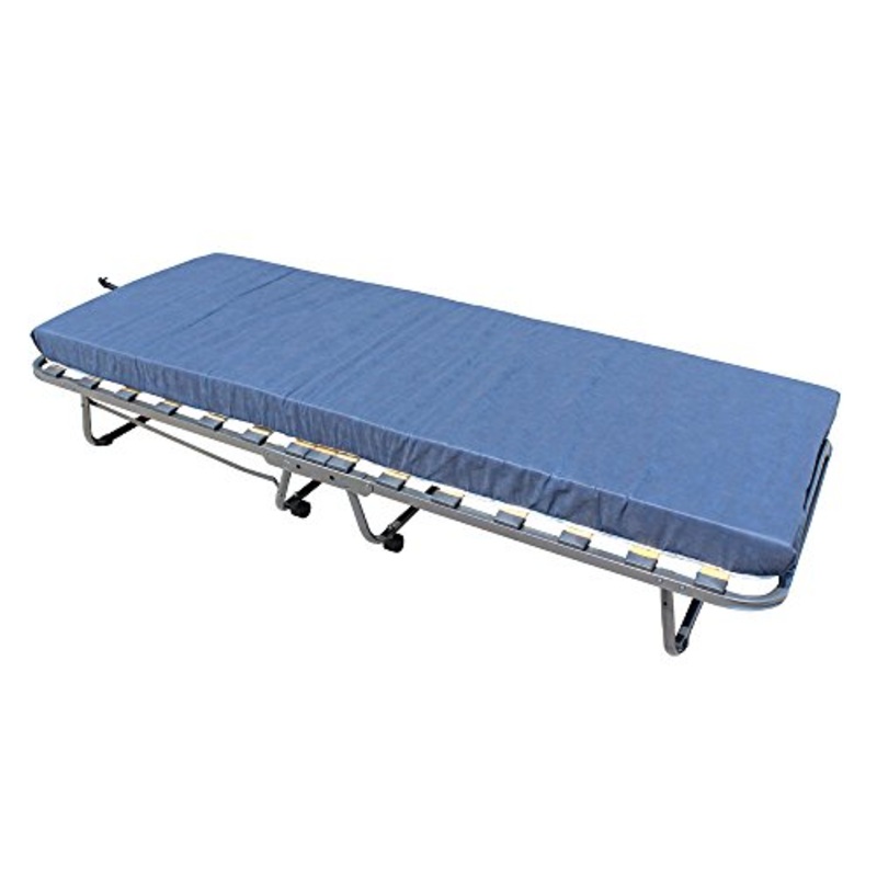 Letto per ospiti – Brandina pieghevole completa con materasso, rete a doghe e telo per copertura. 80×200 cm