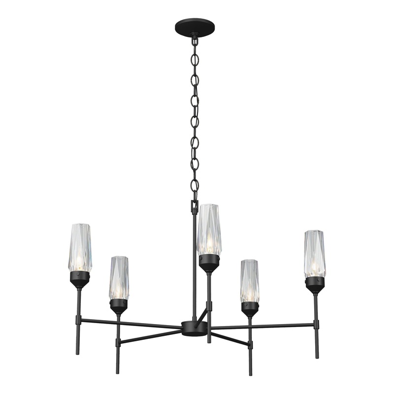 Luma 5-Arm Chandelier Black