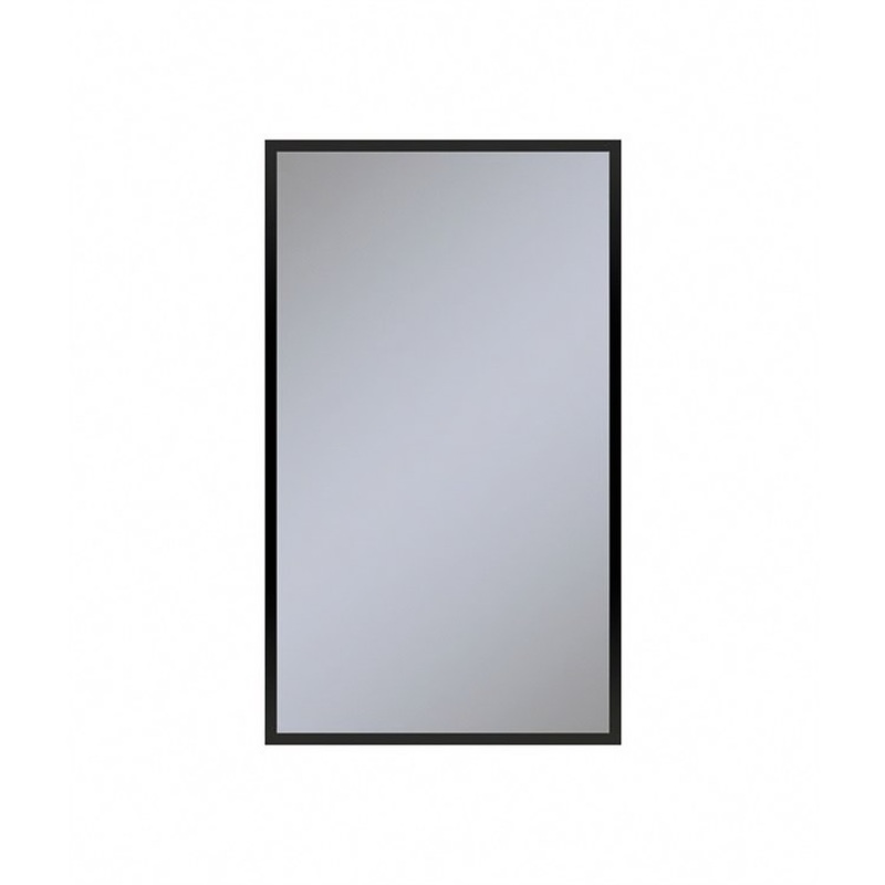 Medicine Cabinet Profiles 24W x 40H x 6D Inch 1 Doors Mirror Matte Black Flat Top Reversible Non-Electric