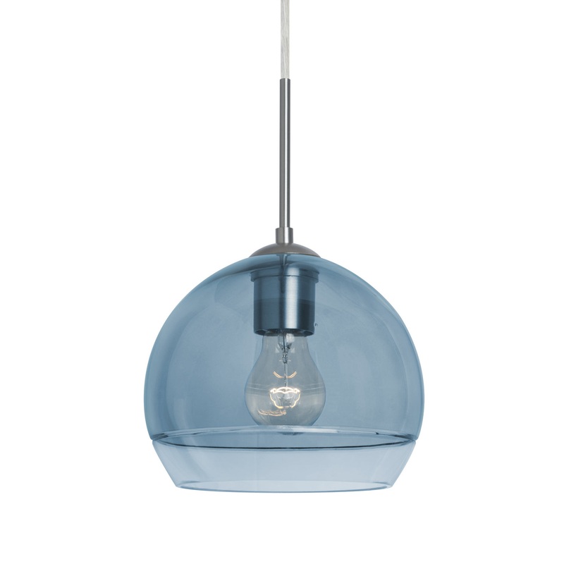One Light Pendant from the Ally Collection in Satin Nickel Finish by Besa