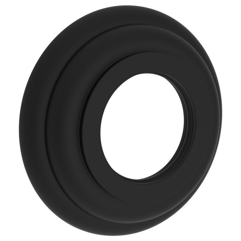 Shower Arm Flange Round Flat Black 2-3/8 Inch Brass for 3/4 Shower Arms