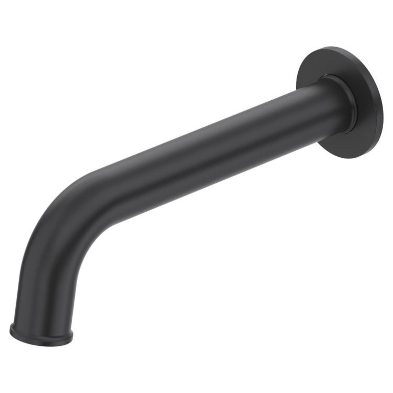 Tub Spout Authentica Round Black 8-3/4 Inch Brass 1/2 Inch Copper Slip Fit