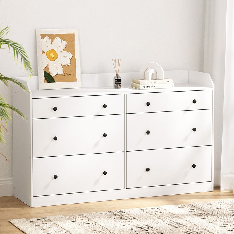 Artiss 6 Chest of Drawers – PETE White