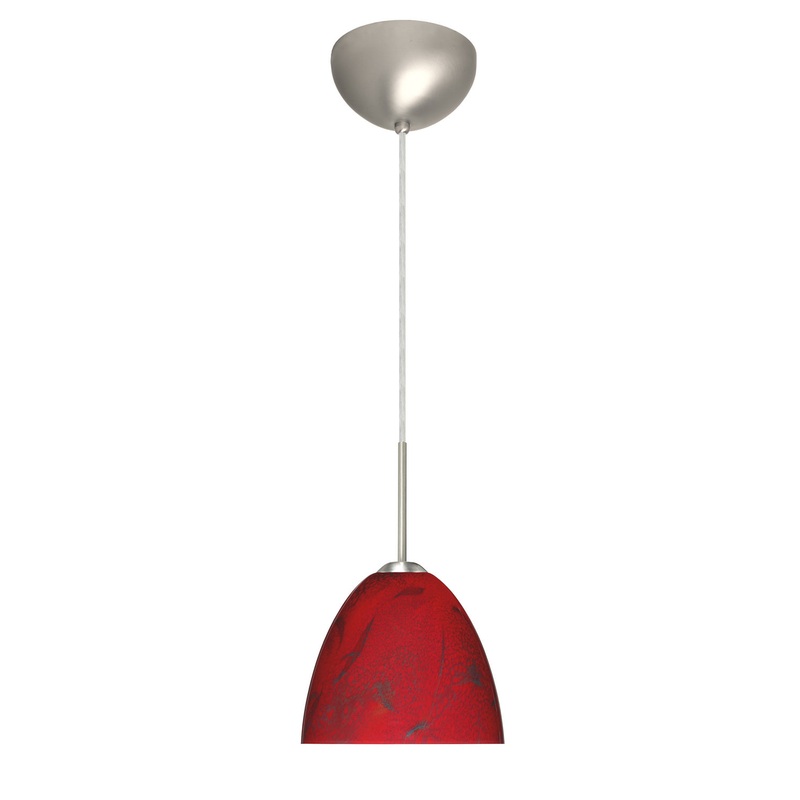 Besa 1BC-7572MA-LED-SN Sasha One Light Pendant Satin Nickel (Discontinued)