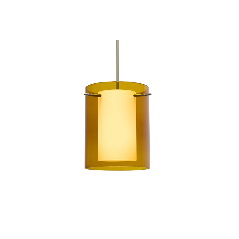 Besa 1TT-G00607-LED-SN Pahu One Light Pendant Satin Nickel