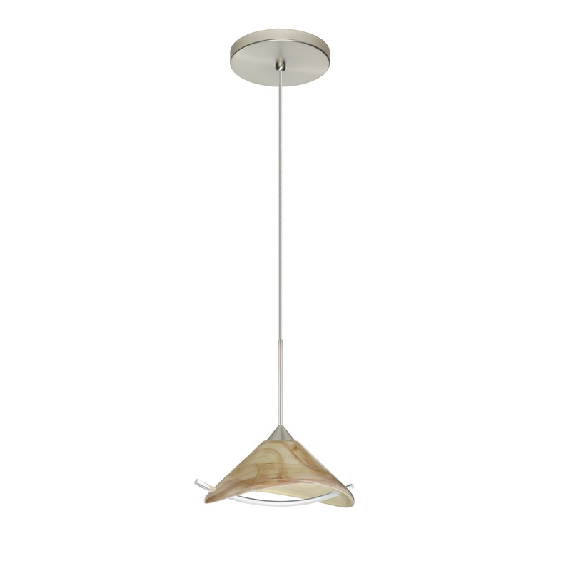 Besa 1XT-181305-LED-SN Hoppi One Light Pendant Satin Nickel
