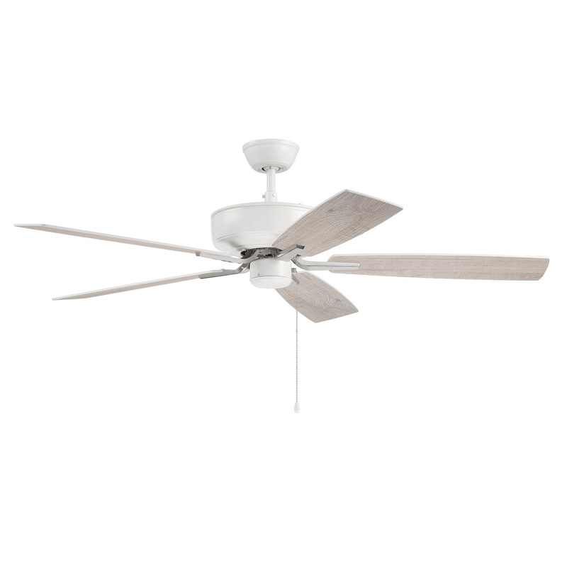 Craftmade P52WPLN5-52WWOK Pro Plus 52 Fan 52″Ceiling Fan White/Polished Nickel