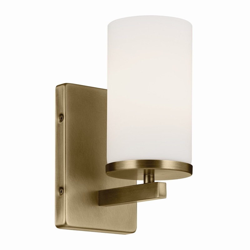 Kichler 45495NBR One Light Wall Sconce, Natural Brass