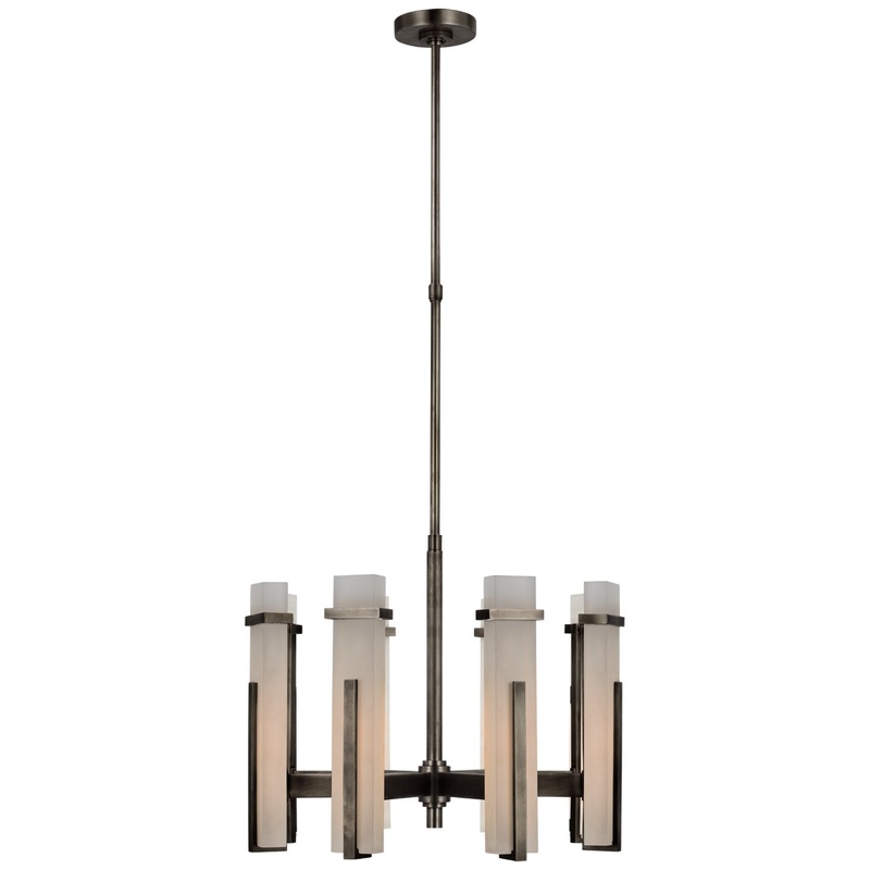 LED Chandelier from the Malik Collection in Bronze Finish by Visual Comfort Signature