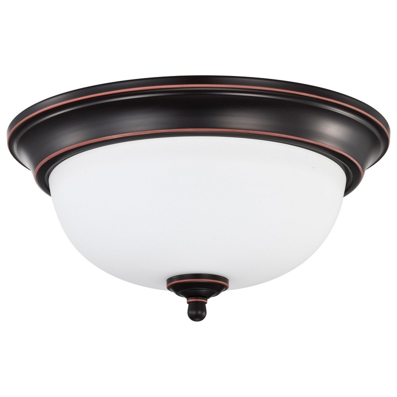 LED Flush Mount in Mahogany Bronze Finish by Nuvo Lighting