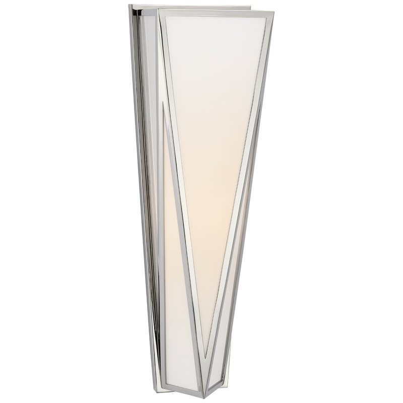 LED Wall Sconce from the Lorino Collection in Polished Nickel Finish by Visual Comfort Signature