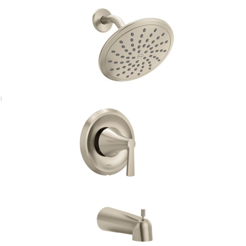 Tub and Shower Trim Jase Posi-Temp Eco-Performance 1 Lever Brushed Nickel ADA 1.75 Gallons per Minute Rainshower