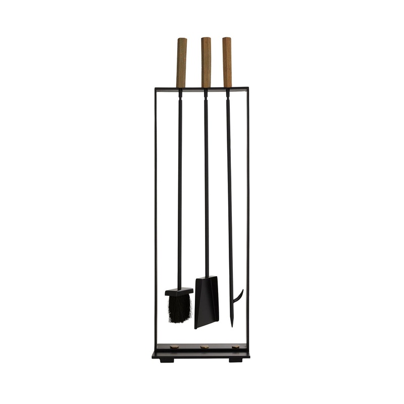 Arteriors 2112 Landt Fireplace Tool Set Blackened Iron