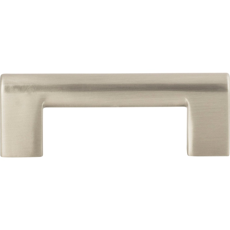 Atlas Homewares Round Rail Pull 3 Inch (c-c) Brushed Nickel