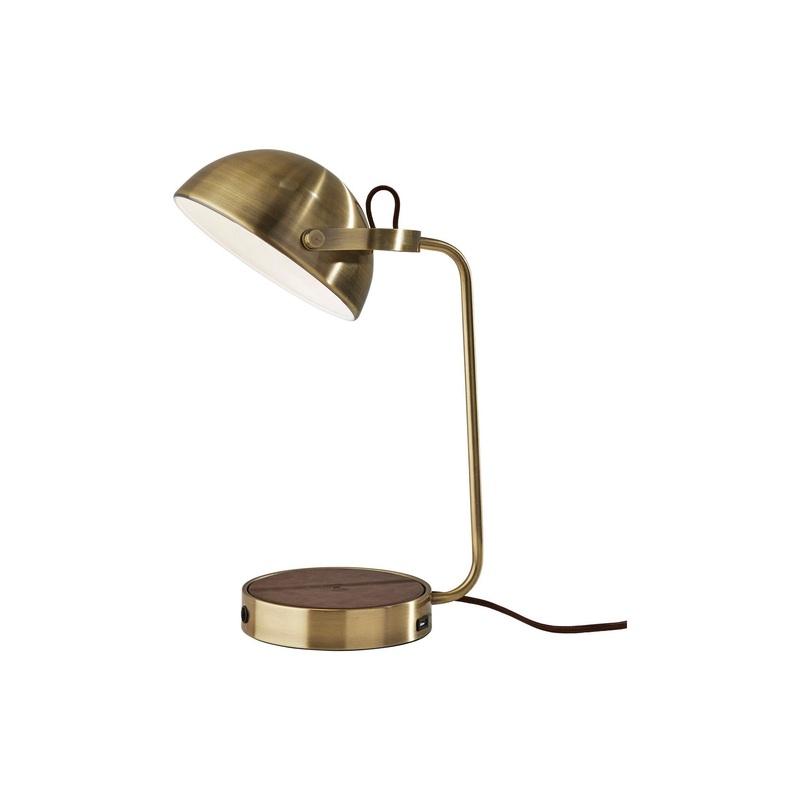 Brooks AdessoCharge Wireless Charging Desk Lamp Antique Brass