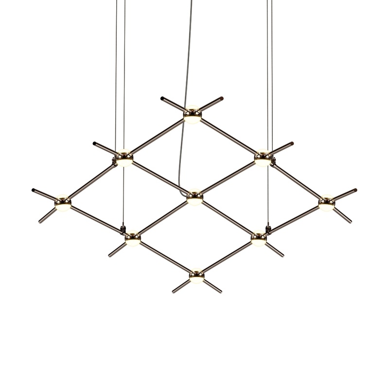 Constellation Aquarius Minor Espresso Black with White Optical Acrylic 3000K 10′ Adjustable Cord/Cable