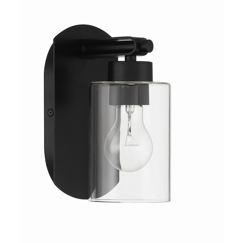 Craftmade 17605FB1 Hendrix One Light Wall Sconce Flat Black
