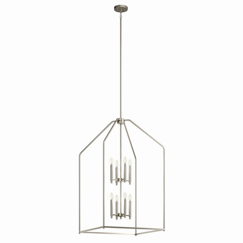 Eight Light Foyer Pendant from the Madden Collection in Brushed Nickel Finish by Kichler