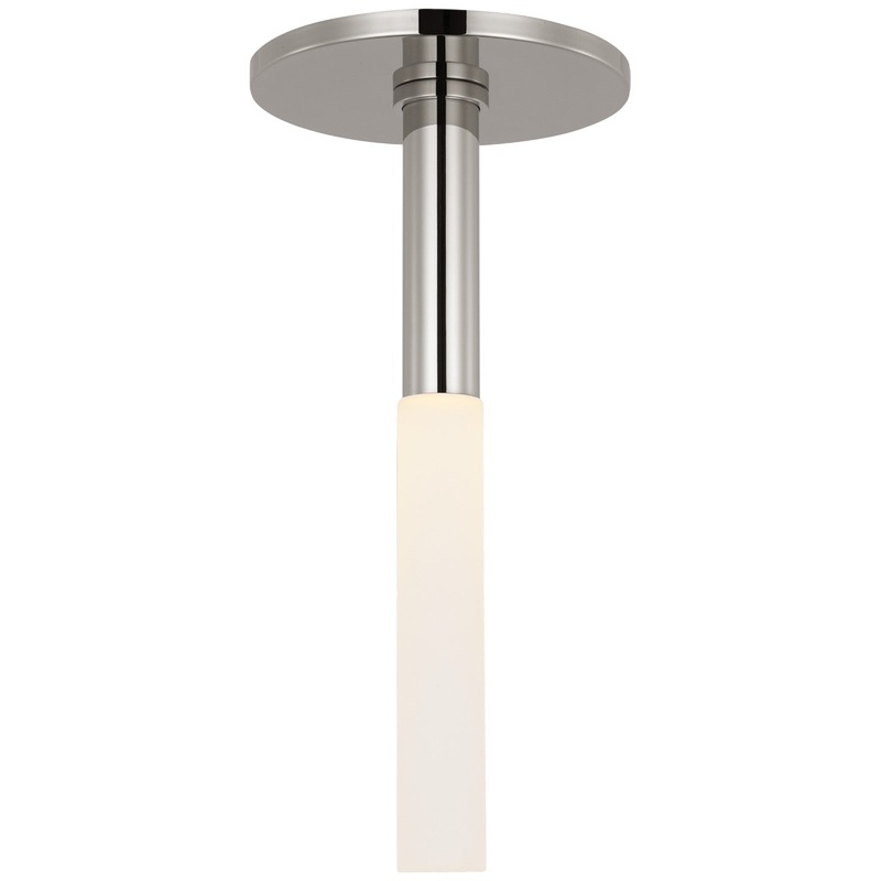 LED Flush Mount from the Rousseau Collection in Polished Nickel Finish by Visual Comfort Signature